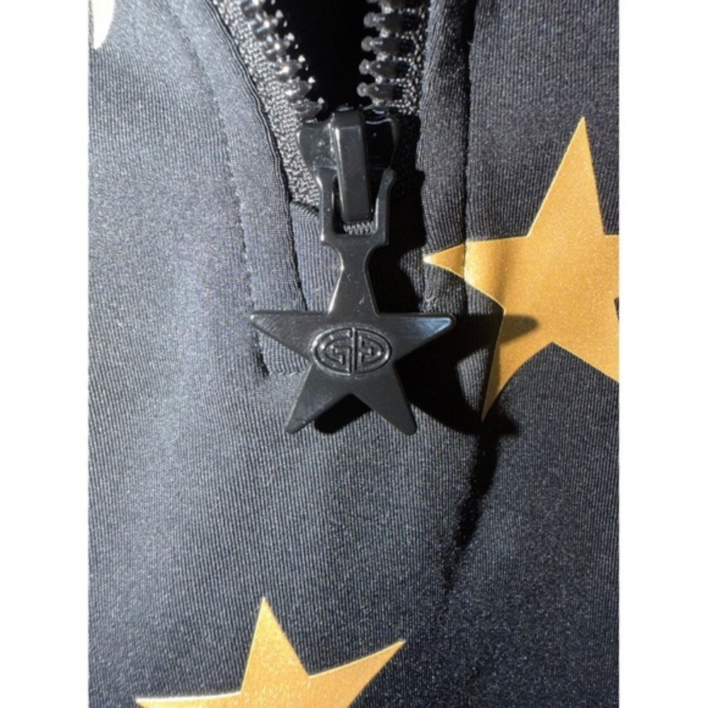 Goldbergh Luxury Sports Womens Gold Star Print Quarter Zip Ski Base Layer XS New - Picture 5 of 7